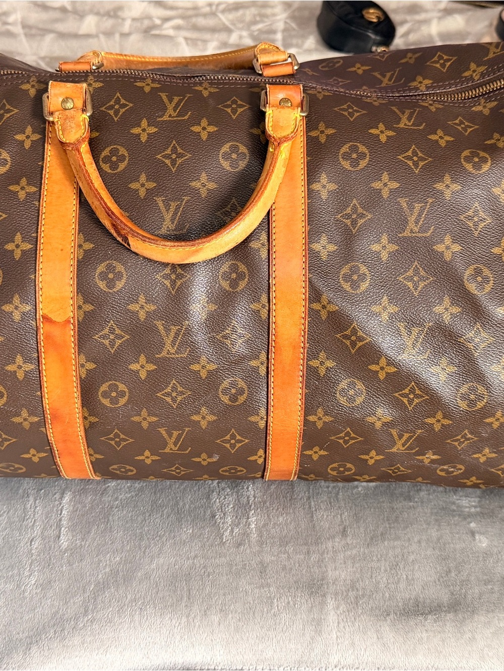 Louis Vuitton Monogram Canvas Duffel Bag in Brown and Tan